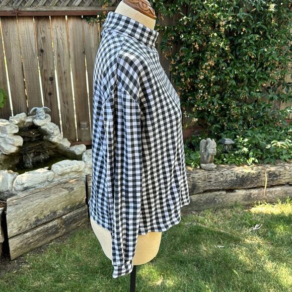 Vintage High Sierra Mock Turtleneck Black and White Top Women’s size Medium - Picture 3 of 8